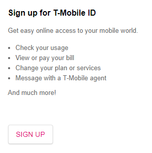 Registro de Account.T-Mobile.com