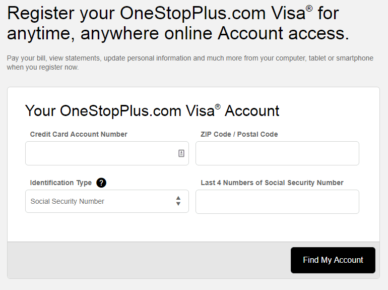 Comenity.Net OneStopPlus Card Registration