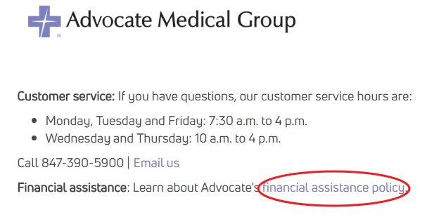 www.AdvocateHealth.com Financial Assistance