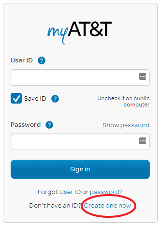 www.ATT.com Create Account