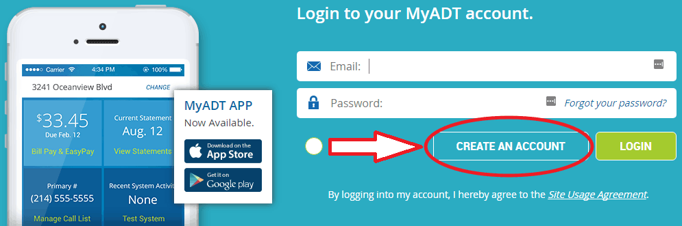 www.MyADT.com Create Account