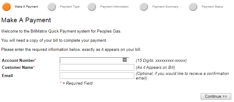 PagoPGL.BillMatrix.Com Peoples Gas Payment 
