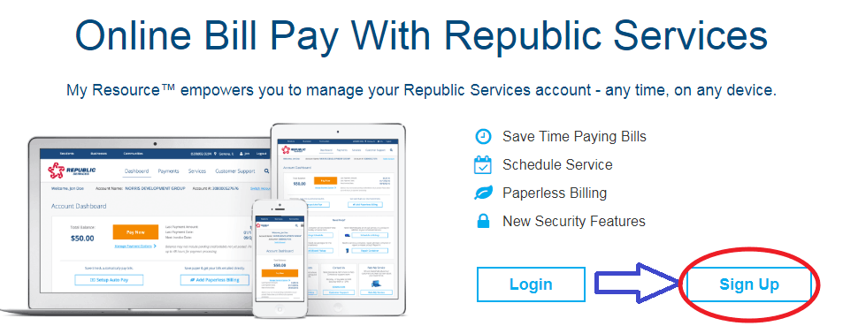 www.RepublicServices.com Registrarse
